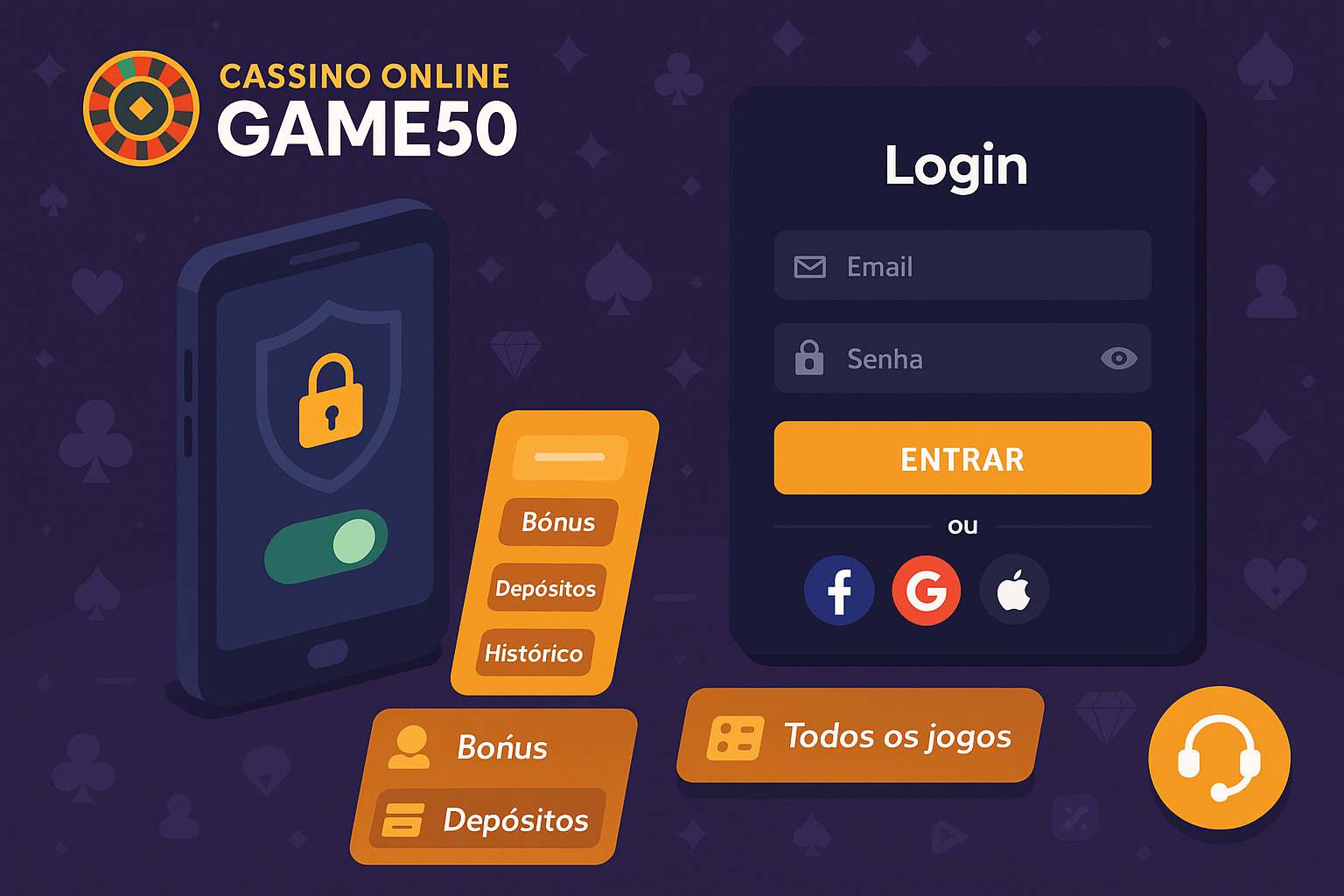 Criar uma nova Conta no plataforma GAME50